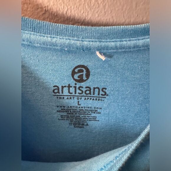 Artisians Wine Girl Sequence Tshirt Size L Blue - Picture 4 of 6